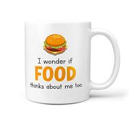 TeHe Gifts - I Wonder If Food Thinks About Me Too 10oz Gift Mug