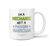 TeHe Gifts I'm A Mechanic Not A Magician Funny Gift 10oz Ceramic Coffee Tea Cup Mug