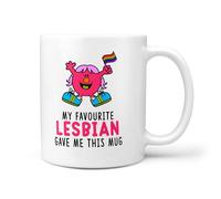TeHe Gifts My Favourite Lesbian Gave Me This Mug - Funny 11oz Ceramic Coffee Cup - Humorous Gift for Him from a Lesbian Friend - LGBTQ+ Novelty Present - UK