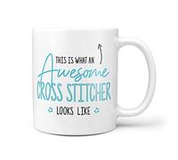 TeHe Gifts This is What an Awesome Cross Stitcher Looks Like Gift Idea Birthday 10oz Ceramic Mug