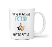 TeHe Gifts You're an Awesome Friend Gift 10oz Ceramic Coffee Tea Present Birthday Mug