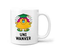 TeHeGifts Funny UNI Women's Wanker Mug - 11oz Ceramic Novelty Gift for Him or Her Graduation Gift Secret Santa Birthday Present