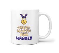 TeHeGifts - Great North Run Wanker Running Run Runner Gifts for Him Her Well Done Funny Novelty 10oz Gift Mug