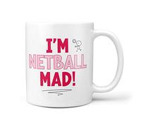 TeHeGifts I'm Netball Mad Funny Novelty Gifts for Netballer Team Her 10oz Gift Mug