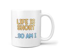 TeHeGifts Life is Short and So Am I Gift Mug Funny Short Peoples Gifts