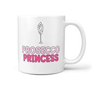 TeHeGifts Prosecco Princess 10oz Coffee Tea Gift Mug Gifts for Prosecco Drinker