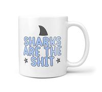 TeHeGifts Sharks are The Shit 10oz Gift Mug - Funny Gifts for Shark Lovers