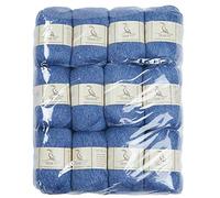 TEHETE Merino Wool Yarn for Knitting and Crochet 12x50g 35% Merino Blended Yarn 3ply Soft, Set of 12-Bluish Violet