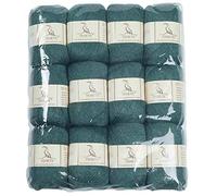 TEHETE Merino Wool Yarn for Knitting and Crochet 12x50g 35% Merino Blended Yarn 3ply Soft, Set of 12-Olive Green