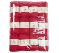 TEHETE Merino Wool Yarn for Knitting and Crochet 12x50g 35% Merino Blended Yarn 3ply Soft, Set of 12-Red