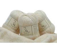 TEHETE Merino Wool Yarn for Knitting and Crochet Yarn 3ply 50g × 3 Balls Soft and Warm - Beige