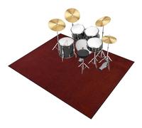Tehocwiz 120 x 80 cm Drum Rug Mat, Drum Carpet, Non Slip Soundproof Indoor Electrical Drum Practice Pad, Drum Accessories for Drummers, Outdoor Sound Absorbing Rug for Jazz Bass Drum Set Piano
