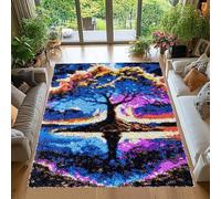 Tehocwiz 38x52 cm Latch Hook Kits for Adults, Latch Hook Rug Kit, Latch Hook Cushion Kits, Tapestry Kits for Home Decoration, Crochet Rug Making Kit for Adults, Rug Making Kit For Adults Beginners