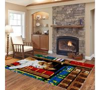 Tehocwiz DIY Latch Hook Rug Making Kit for Adults Latch Hook Rug Kit Stitch Kit Carpet Making Cushion Needlework for Beginners Unfinished Handmade Crochet Yarn Home Decor 61x87 cm