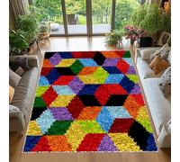Tehocwiz Large Latch Hook Kits for Adults Latch Hook Rug Kits Rug Making Kit for Adults Beginners Printed Color Canvas Crocheting Crafts Embroidery for Adults 40x70 cm