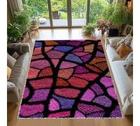 Tehocwiz Large Latch Hook Kits for Adults Latch Hook Rug Kits Rug Making Kit for Adults Beginners Printed Color Canvas Crocheting Crafts Embroidery for Adults 69 x102 cm
