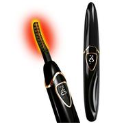 Tehoi Electric Heated Eyelash Curler, LED Temperature Display, 60-90°C Control Range, USB Rechargeable, Ideal for Natural Beauty Care for Women (Black+Gold)