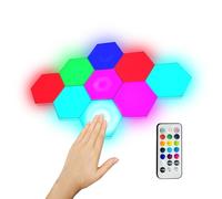 Tehoi Hexagon LED Light, 9PCS RGB Hexagonal LED Wall Lights for Bedroom, Gaming Lights DIY Geometry Splicing Wall Decoration USB Power (variable Color)