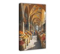 Tehran Grand Bazaar Art Print Canvas Poster Wall Art Decor Print Picture Paintings for Living Room Bedroom Decoration 20x30inch(50x75cm)