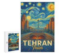 Tehran, Iran︰ Starry Night Impression Jigsaw Puzzle, 1000 PCS, Relaxing Activity for Adults, A Creative Way to Unwind after A Busy Day, for Family Fun