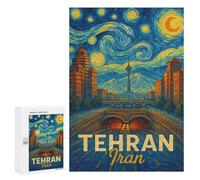 Tehran, Iran︰ Starry Night Impression Jigsaw Puzzle for Adults And Families, 300 PCS, A Creative Way to Unwind after A Busy Day, for Indoor Play
