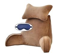 TEHWDAIYOU Comfort Reading Pillow,Reading Cushion With Arms,Reading Backrest With Neck Pillow,Back Lumbar Support Cushion,Washable Cover,for Sitting In Bed,Reading,Gaming