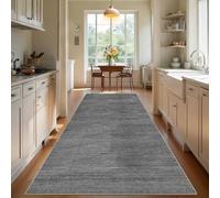 TEHWDAIYOU Long Hallway Runner Rug Non Slip Washable Kitchen Rug Hall Runner Corridor Rugs Floor Mat Narrow Heavy Duty Carpet Runner for Entryway Hallways Kitchen Laundry Room, Grey, 40 x 100 cm