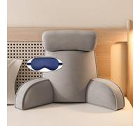 TEHWDAIYOU Reading Pillow,Rest Pillow,Back Lumbar Support Cushion,Multifunctional Sofa And Bed Cushion,with Detachable Neck Roll,Great As Backrest For Books Or Gaming