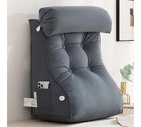 TEHWDAIYOU Reading Pillow,Wedge Pillow,Headboard Backrest Cushion,with Headrest And Washable Cover,Great As Backrest For Books Or Gaming,For Reading Watching TV Relaxing
