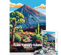 Teide Canary Island National Park Spain 1000 Piece Jigsaws for Adults Puzzle Stimulate Active Brain And Mind Gentle Relaxing Fun Activity (38x26cm)
