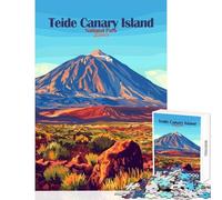 Teide Canary Island National Park Spain Jigsaw for Teenagers 1000 Pieces Stimulate Active Brain And Mind Gentle Relaxing Fun Activity (38x52cm)