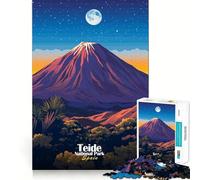 Teide National Park Hard Jigsaw Puzzle for Adults 1000 Pieces Strengthen Recall Stress Release Premium Edge Fine Art Piece (38x26cm)