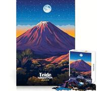 Teide National Park Hard Jigsaw Puzzle for Adults 1000 Pieces Strengthen Recall Stress Release Premium Edge Fine Art Piece (38x26cm)