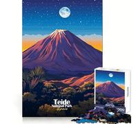 Teide National Park Teenagers 1000 Piece Jigsaw Puzzle Think Smart Toy Bonding Time Smooth Cut Santa Wish List (38x52cm)