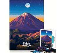 Teide National Park Teenagers 1000 Piece Jigsaw Puzzle Think Smart Toy Bonding Time Smooth Cut Santa Wish List (38x52cm)