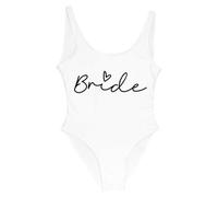 TEidea Bride Swimsuit Bride Swimsuit: Bathing Suit for Women, Perfect for Bachelor Party, Swim Beachwear-Hride-F-XL