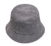 TEidea Bucket Hat Fashion Men and Women Outdoor Bucket Hat Corduroy Suitable for Spring Autumn Winter-Grey-Size 56-60Cm