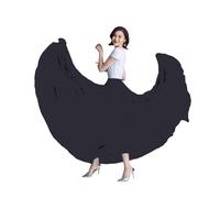 TEidea Satin Skirt Spring Skirt Chiffon Long Skirts For Women Elegant Casual High Waist Beach Maxi Skirts-A-M