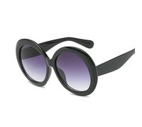 TEidea Sunglasses Retro Chic Oversized Round Sunglasses For Women: Assorted Colors With Fashionable Clear Mirror-Double Gray