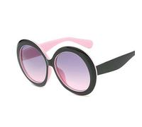 TEidea Sunglasses Retro Chic Oversized Round Sunglasses For Women: Assorted Colors With Fashionable Clear Mirror-Black A