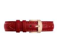 TEidea Women Leather Quick Release Strap Pin Buckle Watch Band 12 14mm 15mm 16mm 18mm, Red Rose Gold, 12mm