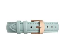 TEidea Women Leather Quick Release Strap Pin Buckle Watch Band 12 14mm 15mm 16mm 18mm, Sky Blue Rose Gold, 12mm