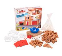 Teifoc 4800 Stone Blocks Fire Station, Multi Colour