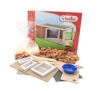 Teifoc 5220 Brick Building Kit - Garden Shed, 135 Components, Creative Construction Set Made of Natural Materials, DIY Construction Kit, Construction Toy for Children from 6 Years