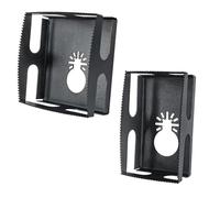 Teilmix 2 Pcs Square Drywall Outlet Slot Cutter Oscillating Tool to Cut-in Single Gang Wall Boxes, Upgrade Stainless One Step in Place Electrical Box Cutter for Drywall, Wood, Plastic, Metal-Black