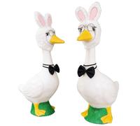 Teilwenl Easter Porch Goose Accessory Set - Hat, Glasses & Bow Tie Trio, Gift for Easter & Mother's Day, Decorative Outfit for Porch Goose Decoration