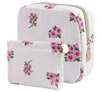 Teircno 2-Pack Period Bag for Women Girls, Portable Corduroy Sanitary Napkin Storage Bag Period Pouch Small Discreet Menstrual Pouch, Sanitary Pads Bag Period Kits Tampons Holder for First Period
