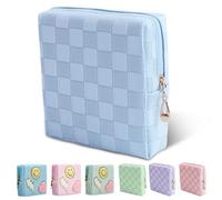 Teircno Period Bag for Women Girls | PU Leather Sanitary Napkin Storage Bag | Cute Pads Bags for Period | Discreet Menstrual Pouch for Pads, Tampons, Menstrual Cups | Perfect for Travel & Daily Use