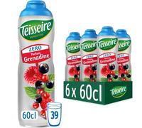 Teisseire Pack of 6 Zero Grenadine Syrups