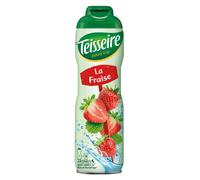 Teisseire Syrup Strawberry Natural Fruit Flavours for Soft Drinks Cocktails Bottle 60cl